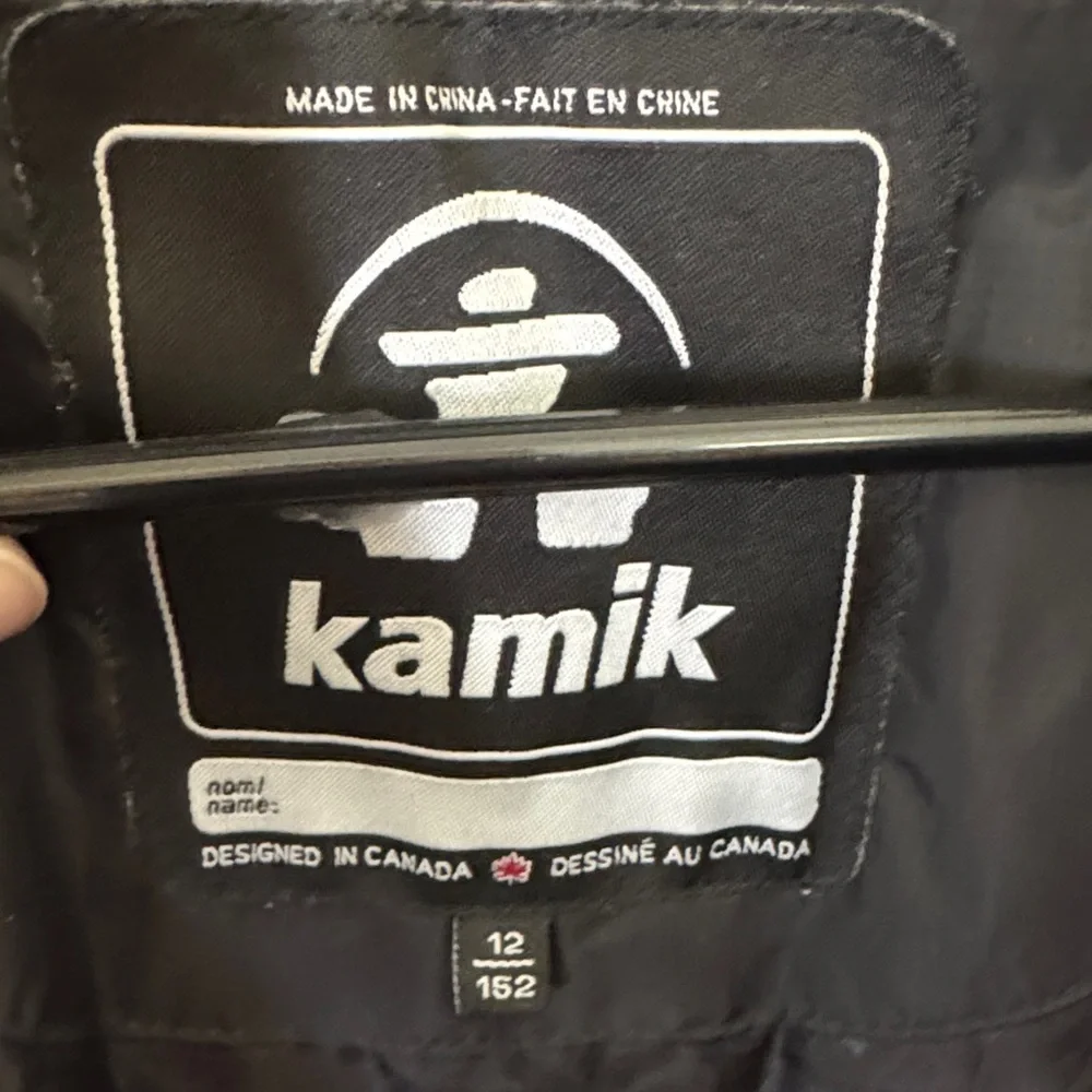 Kamik Kids Puffer Jacket in Red and Black